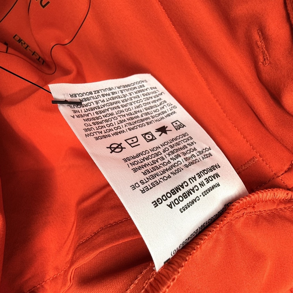 Nike Shorts Mens 38 Orange Athletic Casual Performance Stretch Pockets Summer US - Picture 9 of 11